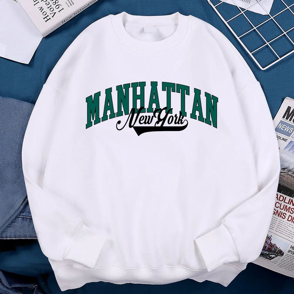 York Manhattan Letter Sweatshirts Men Furliner Fleece Sweatshirt Minimalism Style Hoodie Flexible Comfort Hoodies Clothing 250729