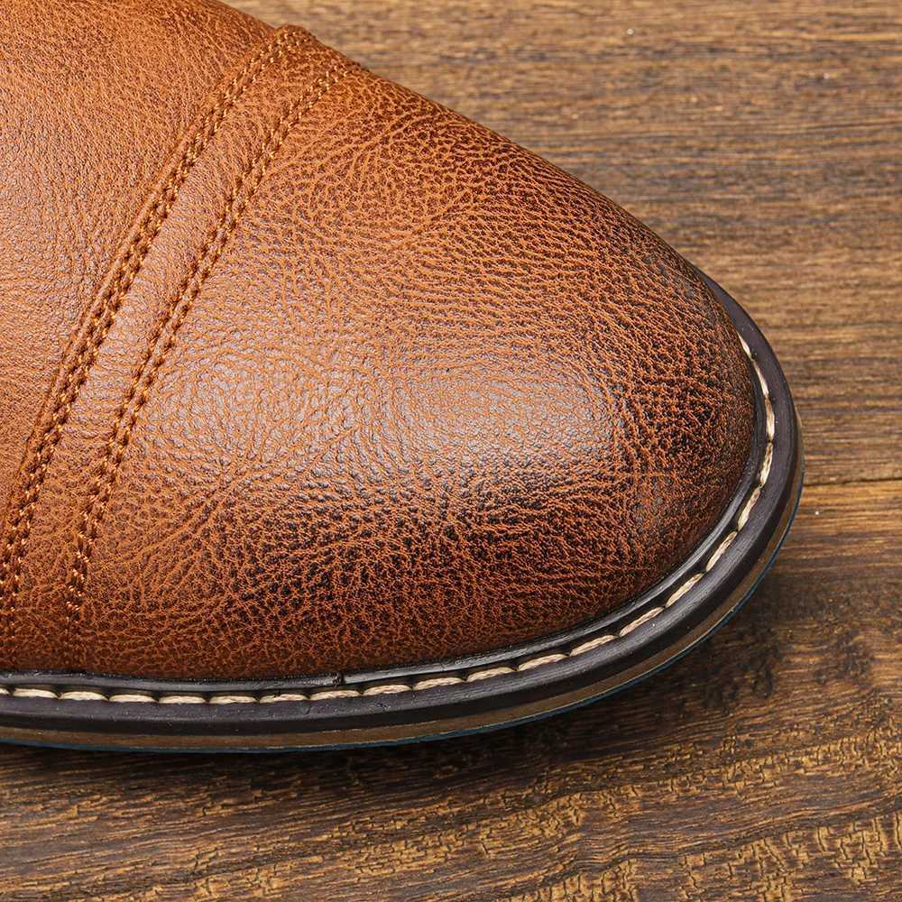 Martin Boots Fashion Pointed Medieval Retro Leather Boots High Top British Casual Mens Shoes Halloween Party Cosplay Shoes 2025 W250811