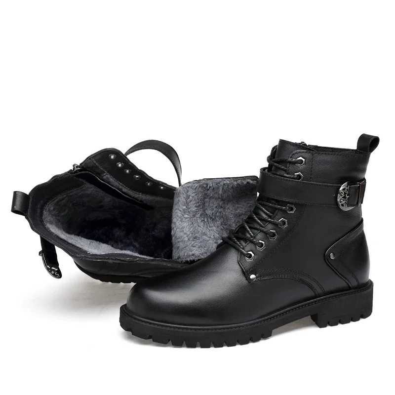 Genuine Leather Mens Boots New Outdoor Work Casual Boots Fashion High Quality Black Formal Boots For Men Luxury Brand Ankle Boots W250811