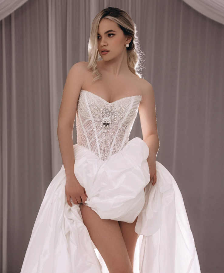 Luxury A-Line Wedding Dresses Sequins Beading High Neck Bridal Gowns Muslim Long Sleeve Customized Dress Vestido de novia Plus Size H251688