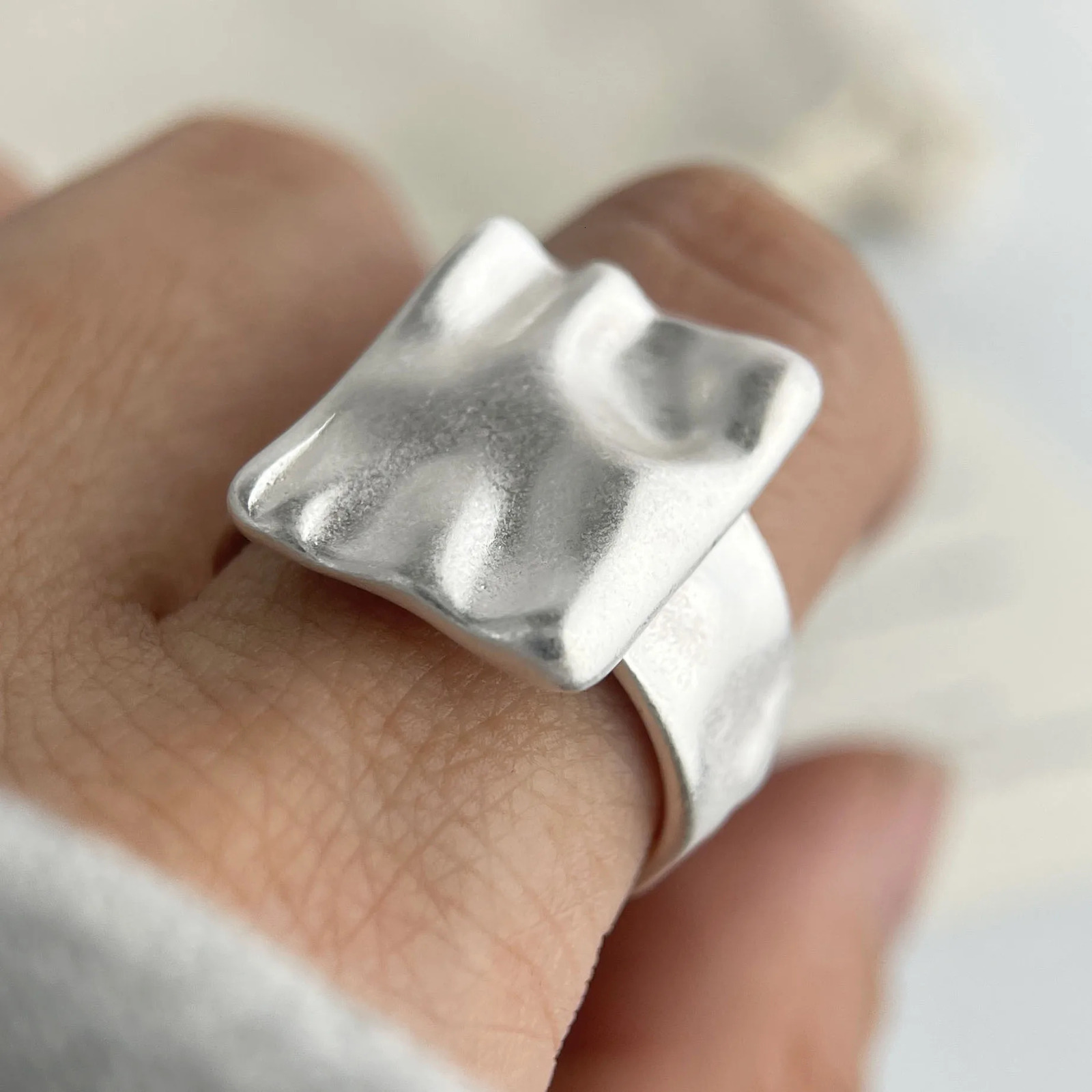 925 Sterling Silver Rings for Women Couple Minimalist Handmade Simple Flower Bow Heart Ring Fine Jewelry Gift Prevent Allergy 250805