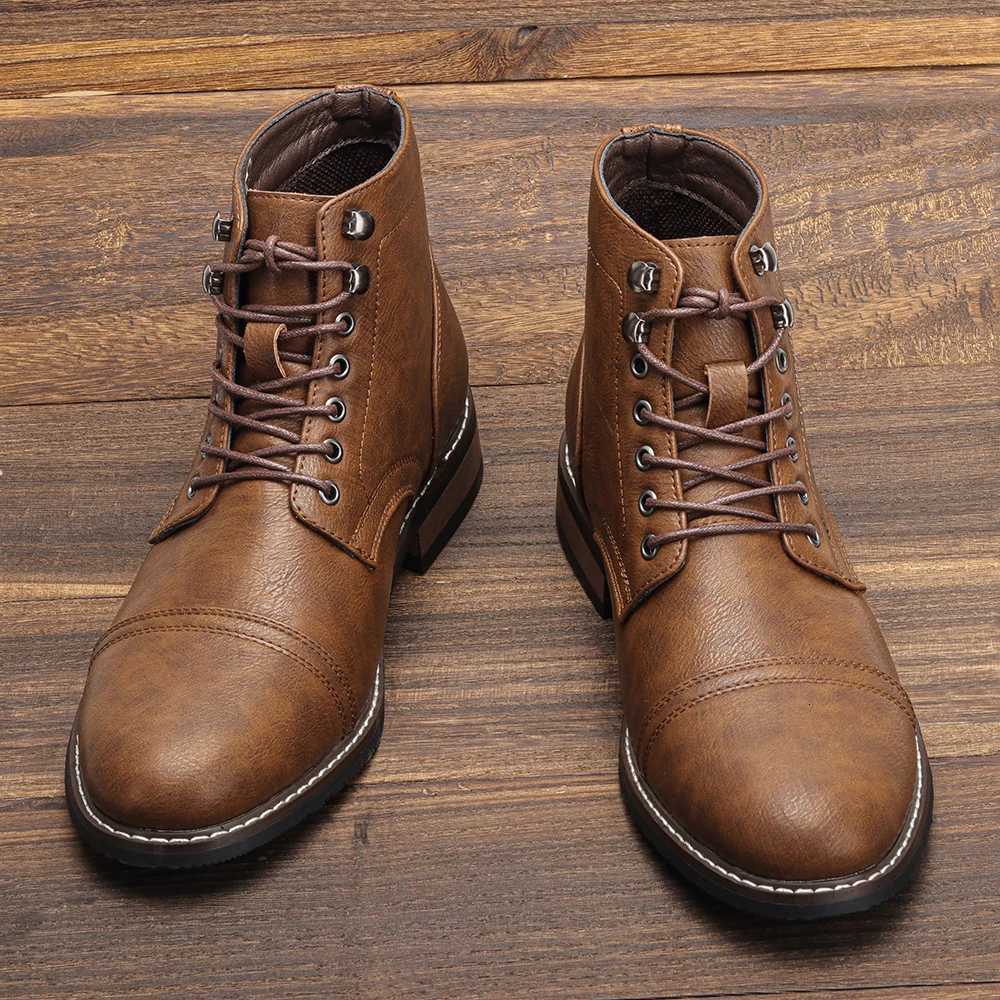Mens Classical Leather Ankle Boots Comfortable Spring Fashion Men boots W250811