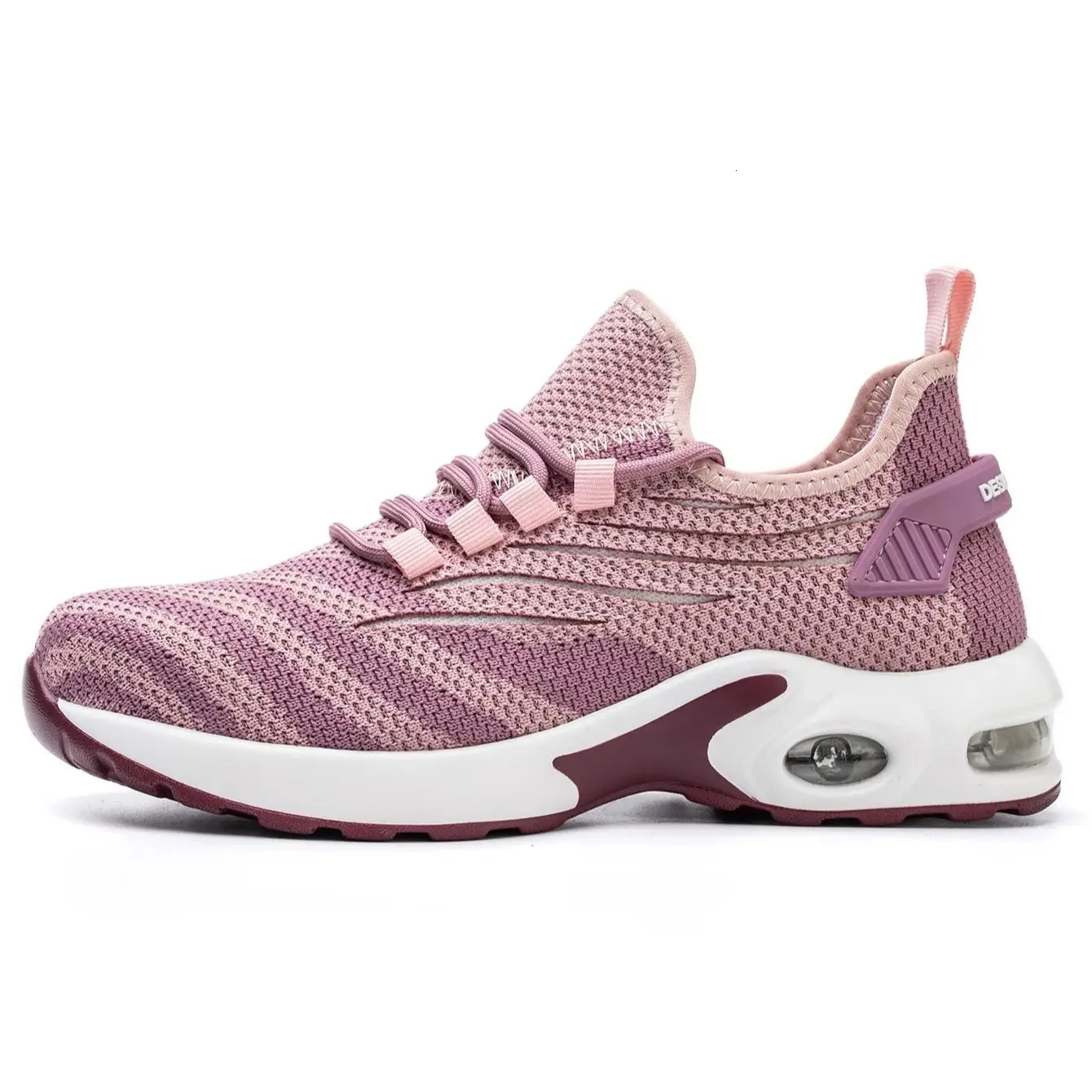 Pink Ladies Steel Toe Safety Shoes Anti Crush Breathable Air Cushioned Womens Work Shoes Fashionable Upgraded n 250805
