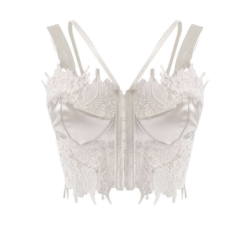 auty Sexy Hot Girl Pure Desire Lace Mesh See-through Double Strap Camisole for Women