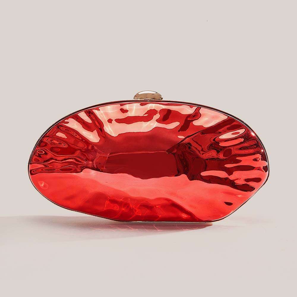 2025 Women's New Single Shoulder Crossbody Irregular Shell Electroplated Fashion Wedding Evening Clutch Bag