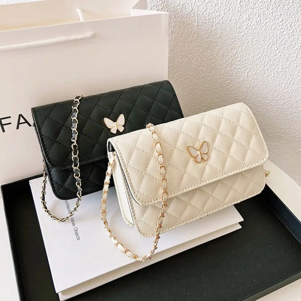 Classic Style Diamond Pattern Chain Bag PU Leather Shoulder Women Trendy AllMatch Crossbody Mini Korean Small 250811