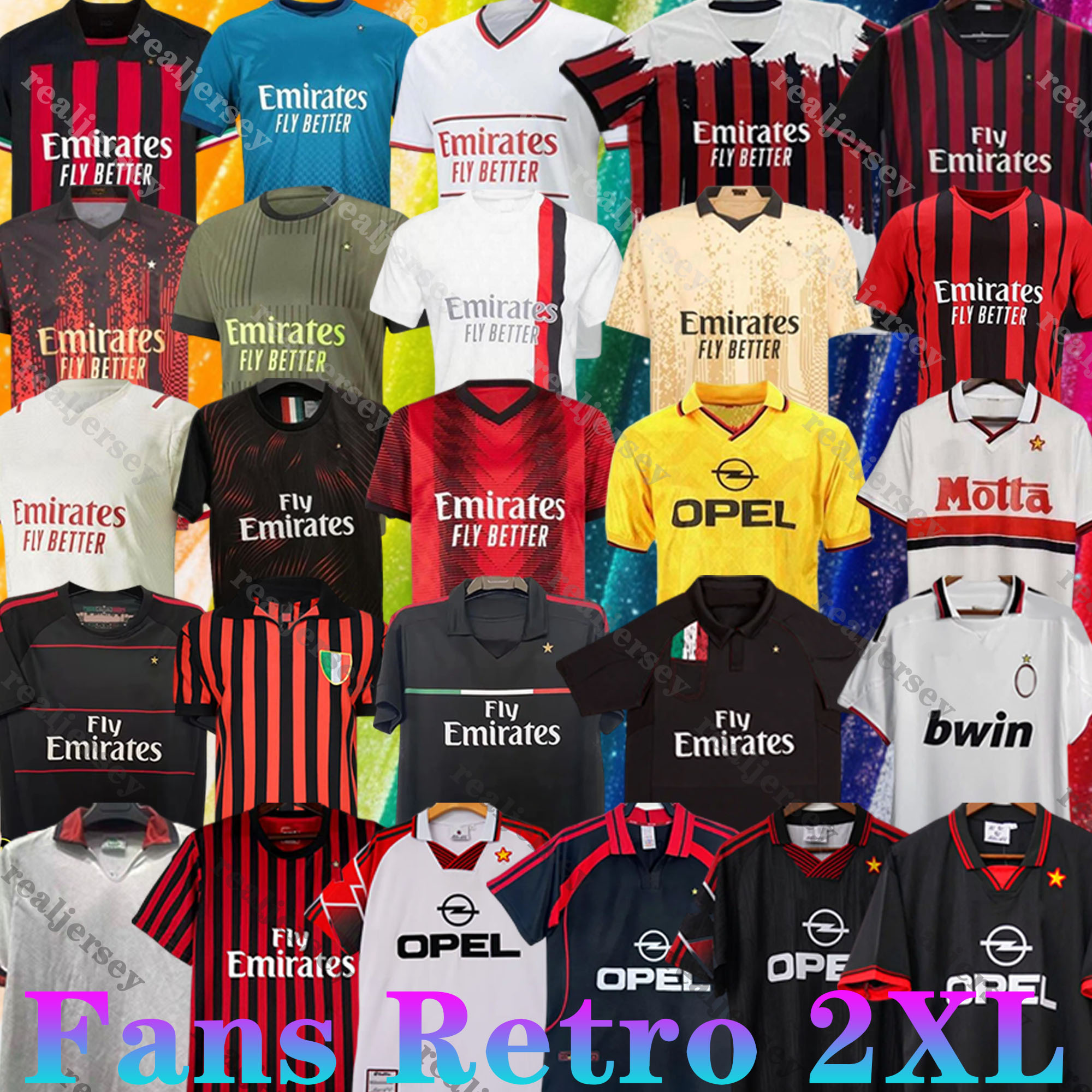 IBRAHIMOVIC 19 20 21 22 23 24 25 MILAN Retro soccer jerseys AC 95 96 97 06 07 PULISIC TONALI THEO A.REBIC 01 02 03 04 14 15 KETELAERE KAKA RONALDINHO BAGGIO MEN football shirt