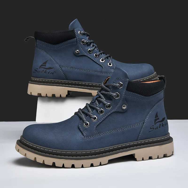 Mens Riding Boots Anti-Slip Wear-Resistant Lace-Up Classic Outdoor Men Sneakers Cross-Country Hiking Shoes For Men W250811