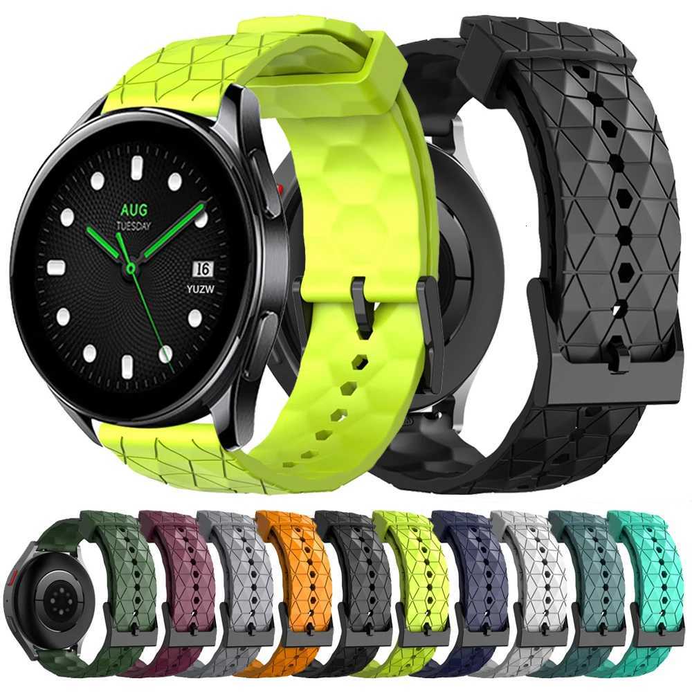 20 22mm Silicone Strap for Xiaomi Watch S3 S1 2 Pro 46mm 42mm Active/Color for Huami Amazfit GTR 4 3 Football Pattern Sport Band W250811