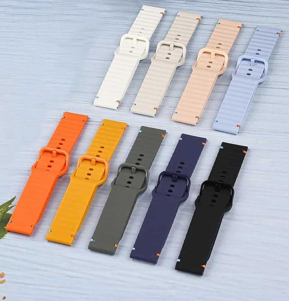 22mm 20mm Watch Strap For Huami Amazfit BALANCE Band GTR 4 2 2E GTR3 Pro/GTS 4/2 mini GTS 3/Bip 3 Pro U S Silicone Wave Bracelet W250811