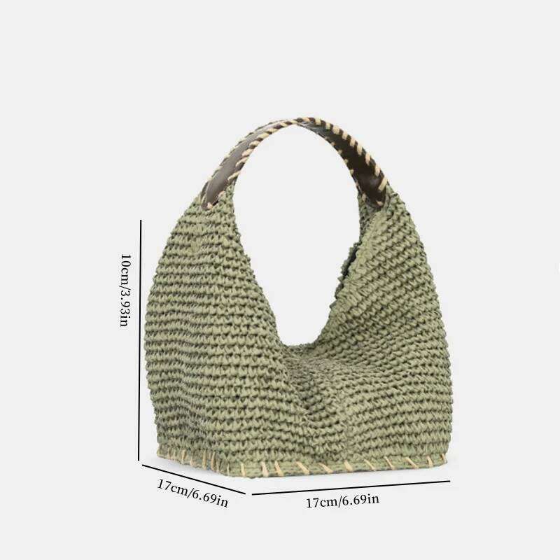 BRAIDED BODY MINI BAG, Summer Fashionable Beach Bag, Women's Handbags Design Straw Crossbody Vacation Shoulder Bag