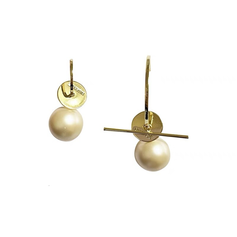 Free Shipping Designer Fashion Accessories Elegant New Women's Earrings AB Style Unique Asymmetric Internet Celebrity Pearl Earrings Luxury Jewel