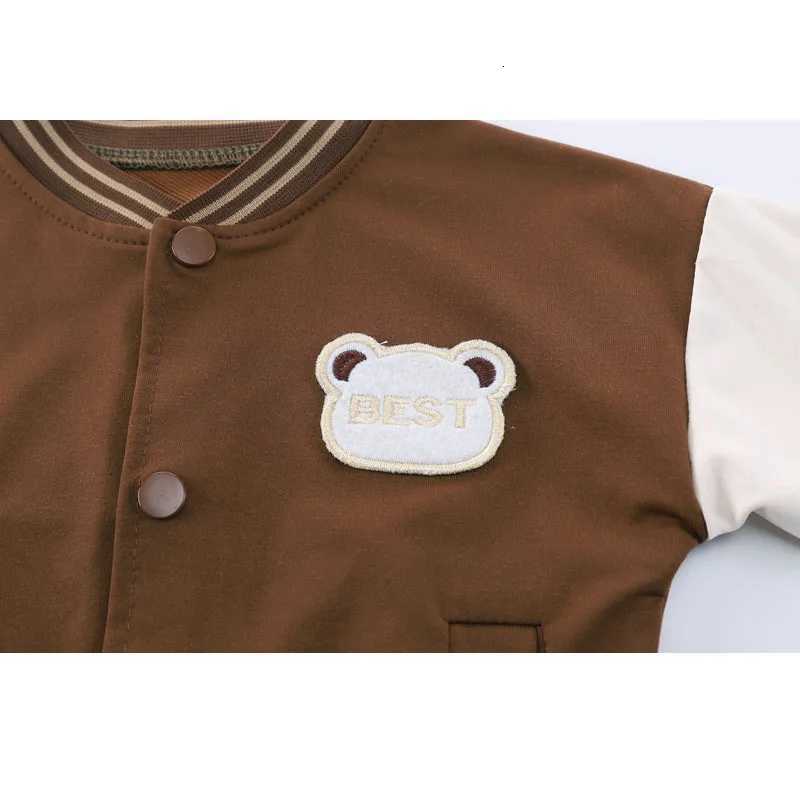 New Kids Baseball Sets Boys Girls Sports Casual Clothing Suit Bear Coat+Pants 2Pcs Tracksuit Spring Autumn Baby Outfits Z250811