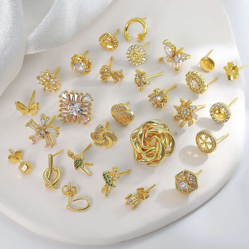 DHcollections New Fashionable Pearl Zircon Simple Earrings