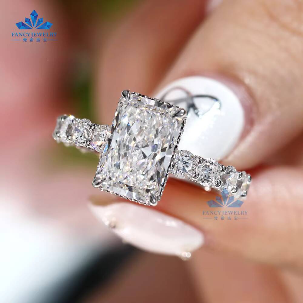 GIA IGI Certified Lab Grown Diamond Ring CVD HPHT 2CT to 5ct Men Women Engagement Wedding Customized Ring 14k 18k Solid Gold