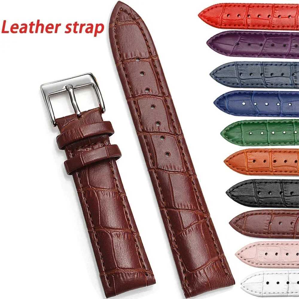 12/14/16/18/20mm 22mm 24mm Leather Watchbands Watch Band Strap Steel Pin Buckle Accessories Superior High Quality Wrist Bracelet W250811