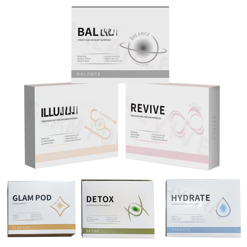 New Hydrate Detox Glam Revive CO2 Small Bubble Machine Consumables Kits Serum Oxygen Pods For Oxygen Jet Peel Device