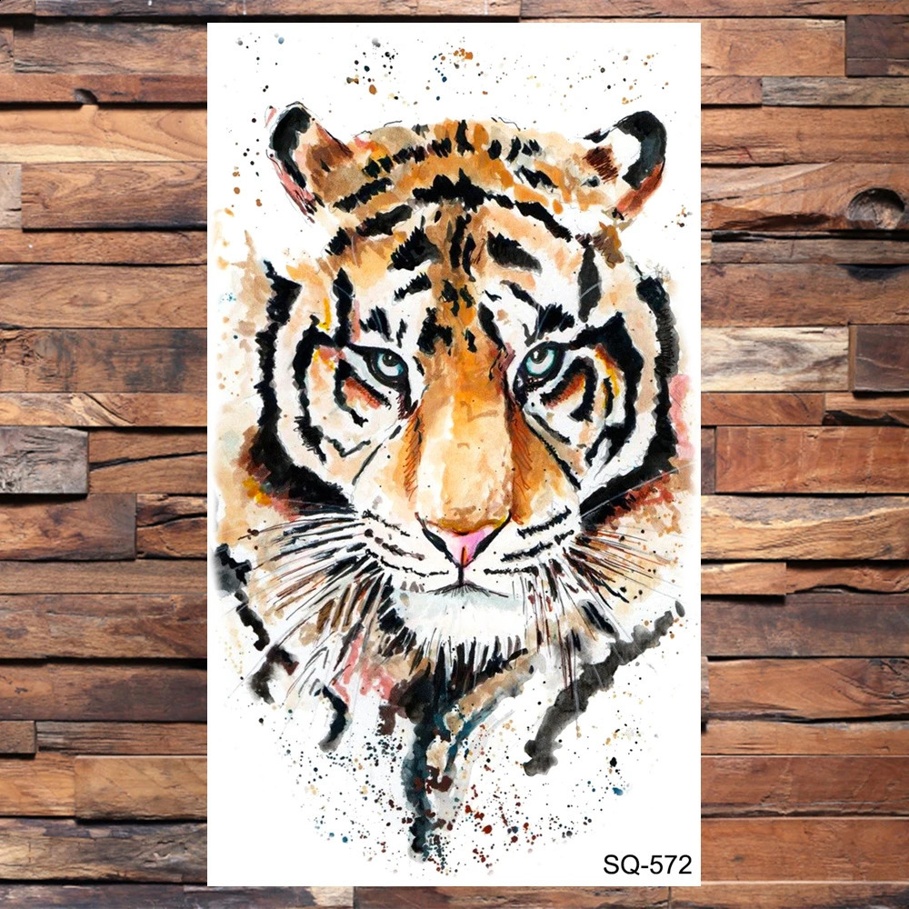 3D Watercolor Temporary Tattoos Animal Sticker Body Art Wasit Minimalist Tatoos For Men Waterproof Dreamcatcher Tattoo 250809