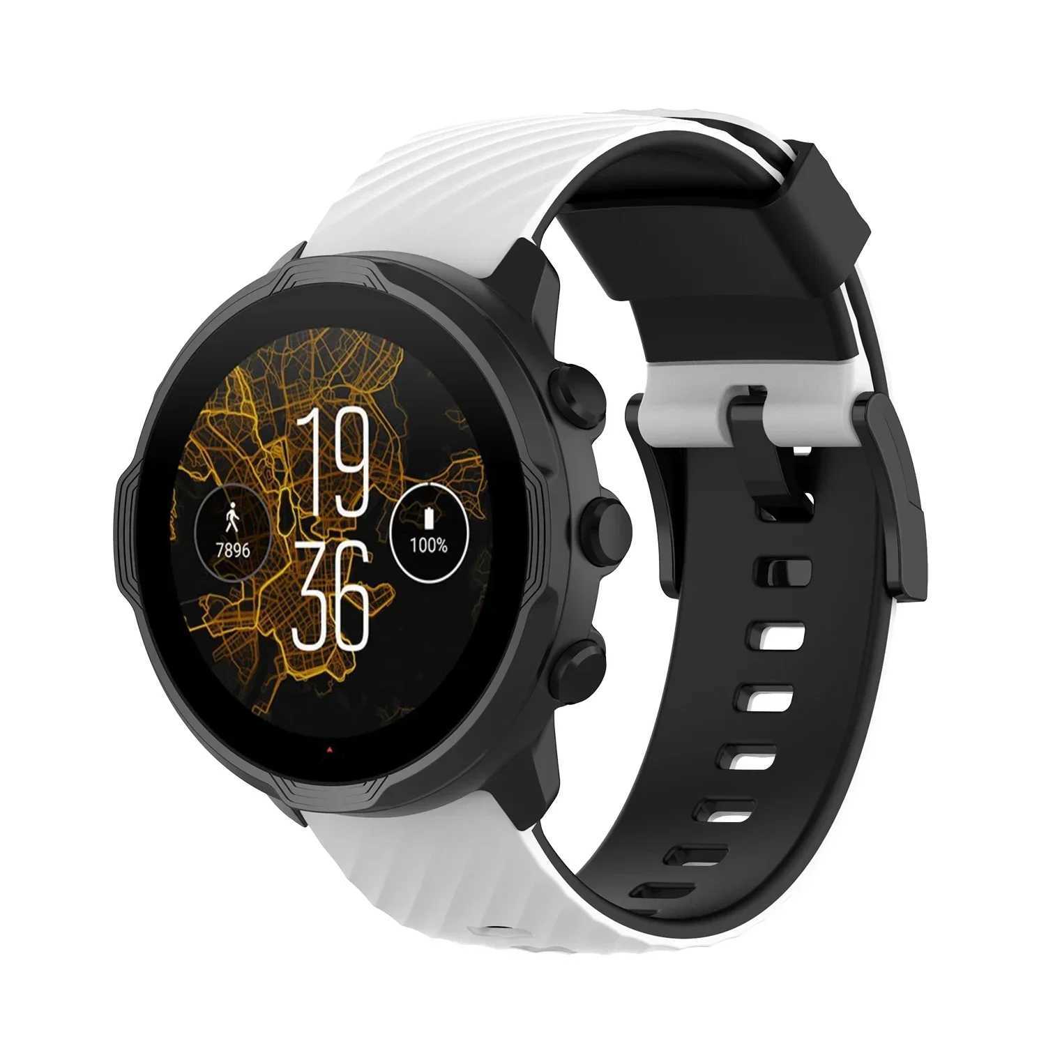 24mm Silicone Watch Straps for Suunto 9 D5 Spartan Sport Smart Wrist Band Replacement Strap for Suunto 7 W250811