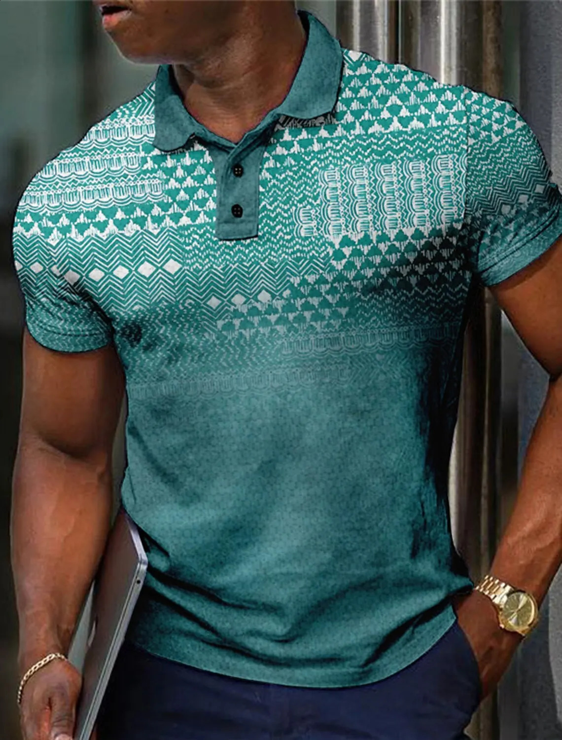 Fashion Mens Plaid Polo Shirts Golf Shirt Short Sleeve Collared Vintage Casual Vacation Wear Formal 250801