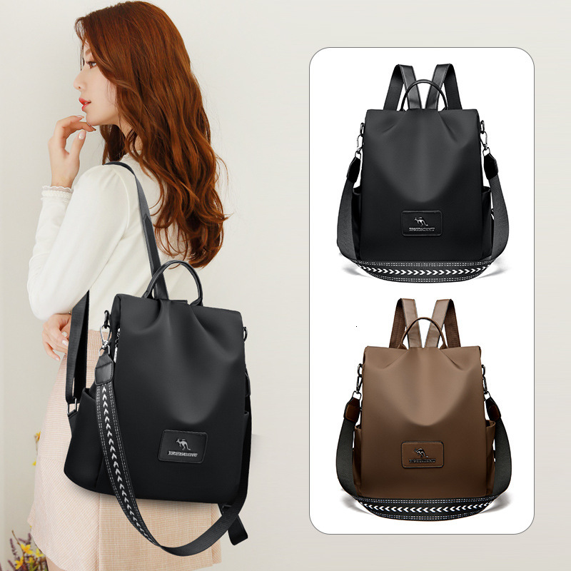 Multifunctional Anti-Theft Backpack for Women, New Casual Travel Lightweight Waterproof Oxford Cloth Backpack, Student School Bag ddmymoon