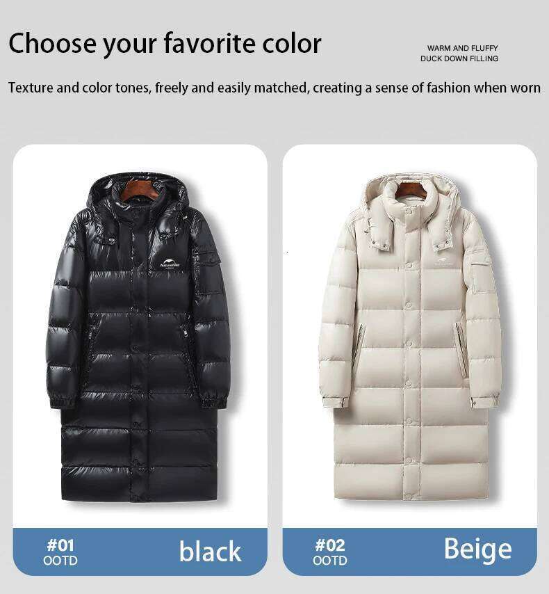 Naturehike Extended Version Upgrade 800FP Ultra Dry duck's down Jacket Man Outdoor Camping Coat Thickening Hiking Jackets