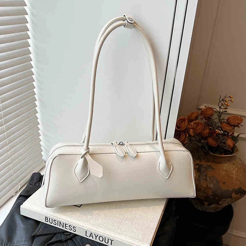 Temperament Versatile Underarm Bag for Women French Light Retro One Shoulder Bags Texture PU Red Handbag 250809