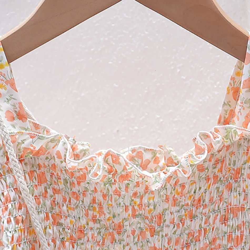 2025 Girls Summer Floral Princess Dress Casual Short Sleeve Party Clothes for Kids Lightweight Breathable Fashion Children Dress W250811