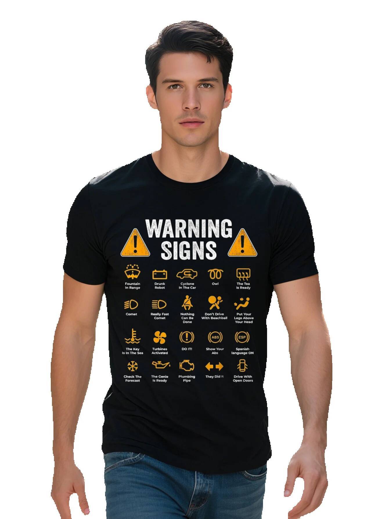 Funny Driving Warning Signs Auto Mechanic Gift Driver Short Sleeve T-Shirt 9bbb4 84062