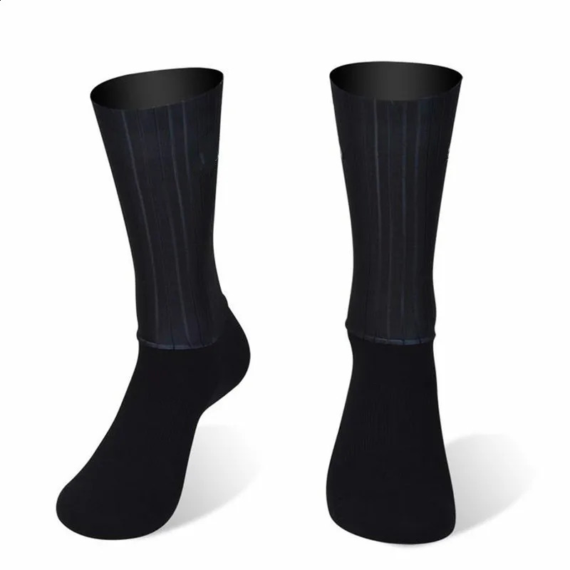 Anti Slip Silicone Summer Aero Socks Whiteline Cycling Men Bicycle Sport Running Bike Calcetines Ciclismo 250805