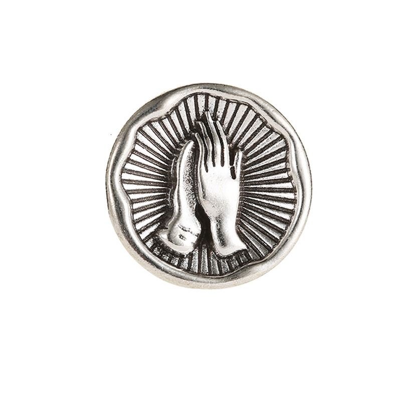 New Creative Accessories Alloy Electroplated Badge Personality Virgin Mary Praying Hands Brooch