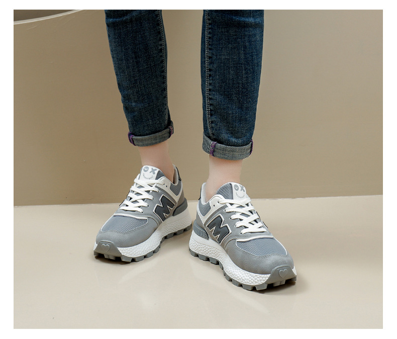 Free shipping design women's shoes versatile flat and durable sports shoes breathable and casual student anti-slip running shoes