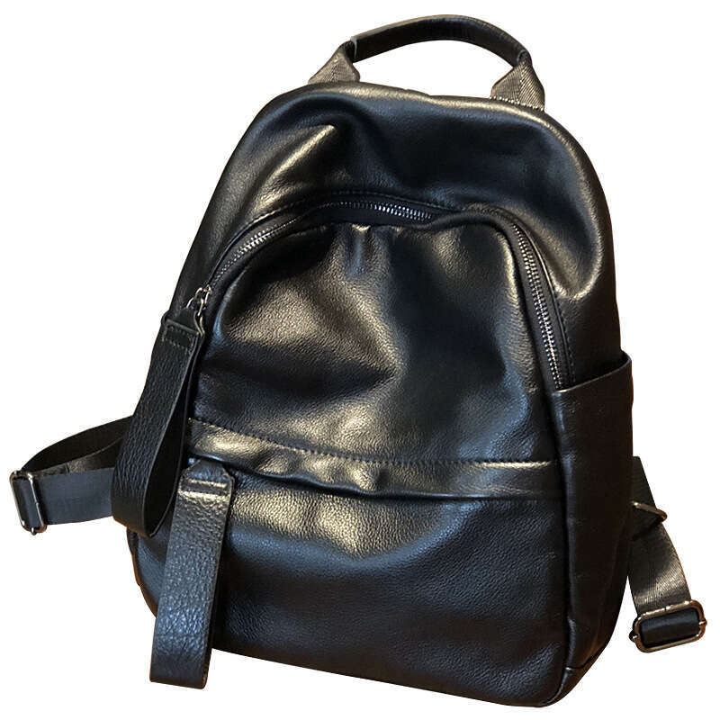 High Quality Shoulder Genuine Leather 2023 Spring/Summer New Minimalist Casual Top Layer Cowhide Backpack Style Women's