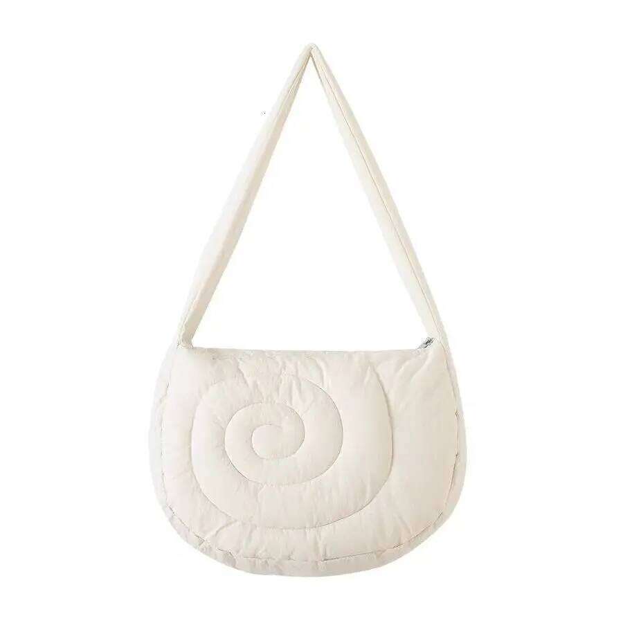 New fashion "Puff Snail" foamed texture cotton-filled cloud shoulder bag for autumn and winter with a crossbody strapdesigner bag