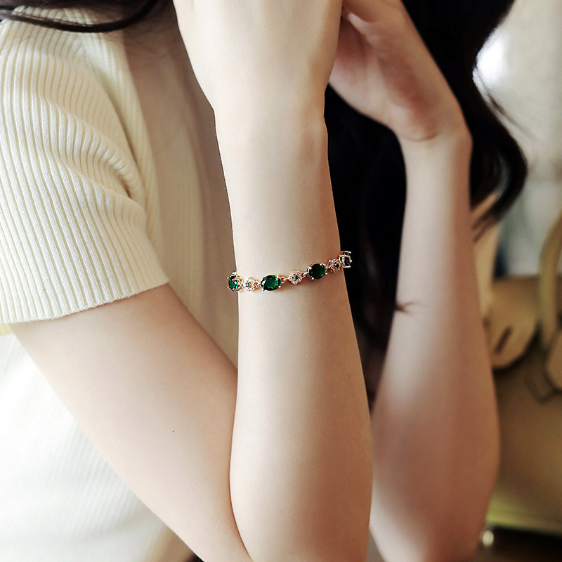 Korean Dongdaemun Fashion New Style Personality Trendy Zircon Exquisite Bracelet Internet Celebrity Temperament Design Hand Jewelry