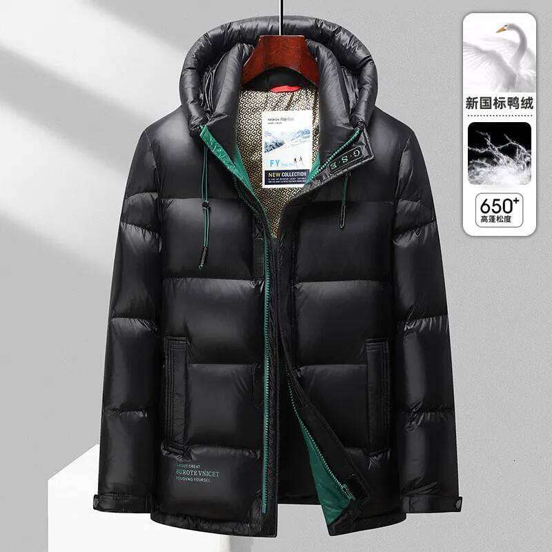 2023 New Gloss Plush Winter Warm Jackets Windproof light Jacket Men 90% Duck Down Coat Male