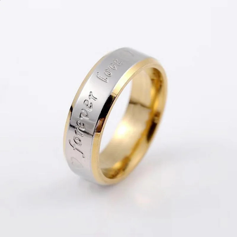 Unisex Men Women Fashion Couple Ring Steel Forever Love 250805