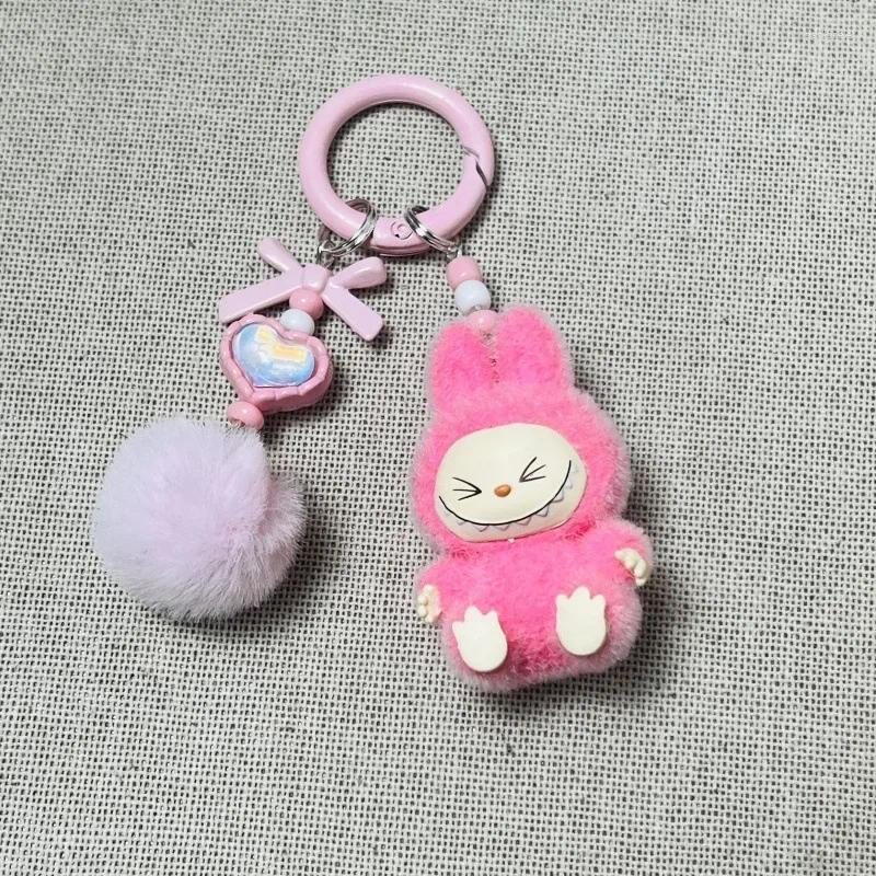 Cartoon Christmas Gift Kawaii Particles Phone Chain Keychain Bag Cell Charm Cute Key