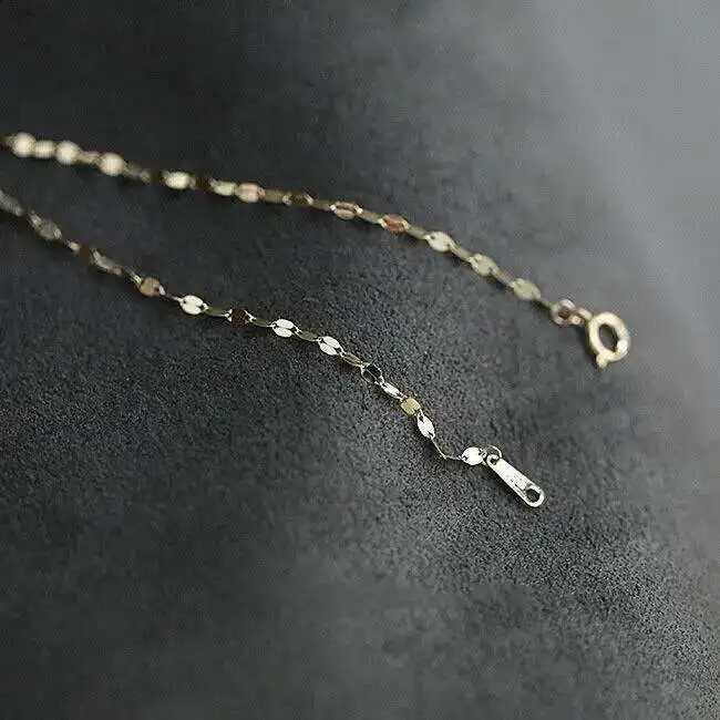 GOLDtutu 14K Gold Bracelet Japanese Exquisite Shining Lips Kiss Word kj279 250807