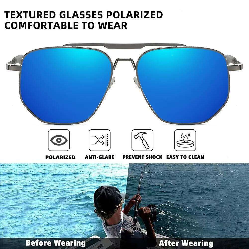 HDCRAFTER Square Polarized Sunglasses Classic Brand Sun glasses Coating Lens Driving Eyewear For Men UV400 gafas Oculos de sol