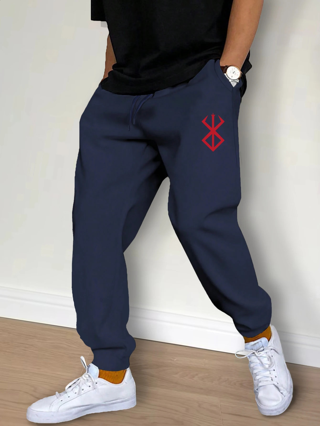 Mens Casual Pants Fashion Drawstring Joggers Workout Running Gym Fitness Sports Trousers Streetwear 250729