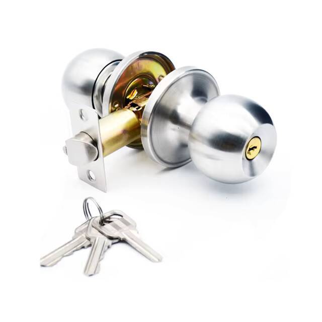 587 Tubular Set Door Lock Ball Knob Entry Stainless Steel 201/304