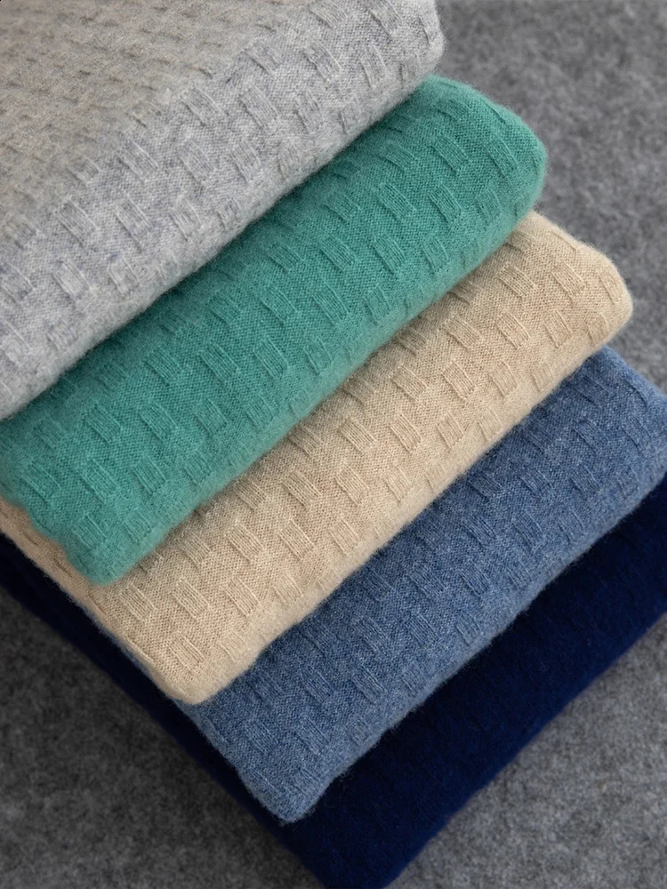 100% Pure Cashmere Sweater Men O-Neck Pullover Autumn Winter Soft Long Sleeve Casual Large size Base Shirt Youth Knit Tops 250806