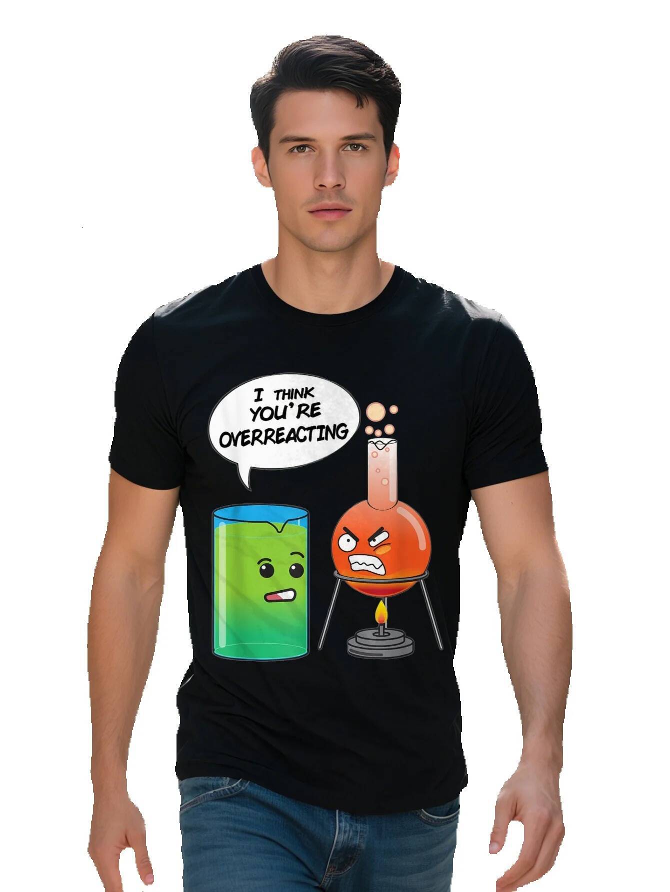 I Think You're Overreacting Funny Science Chemistry T Shirt 566f2 cd13b