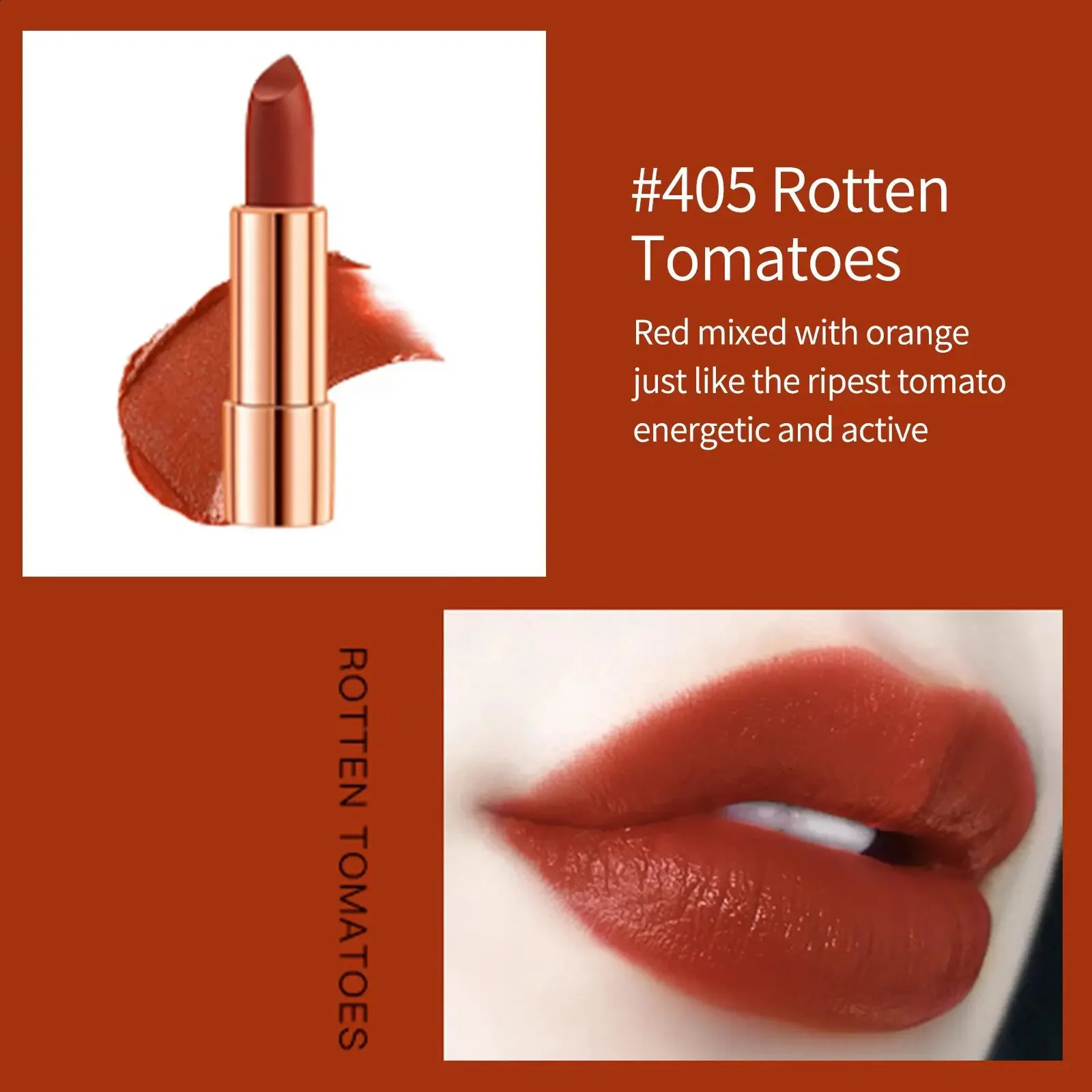 Matte Lipstick Set 3 Colours with Silver Chain Bag Waterproof Non-Stick Long Lasting Makeup Red 3.5gx3pcs for Women and Girls 250809