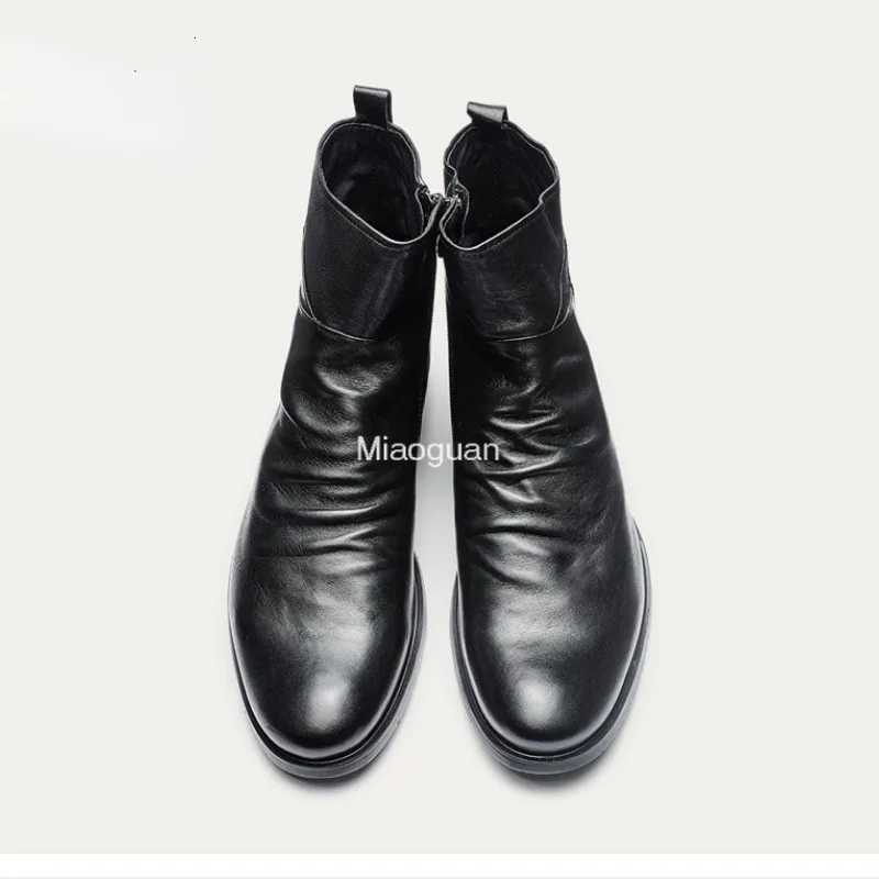 Handmade High Quality Side Zipper Plus Size Boots Mens Leather Boots Comfort Boots Fashion Leather Concise Leisure Design Boots W250811
