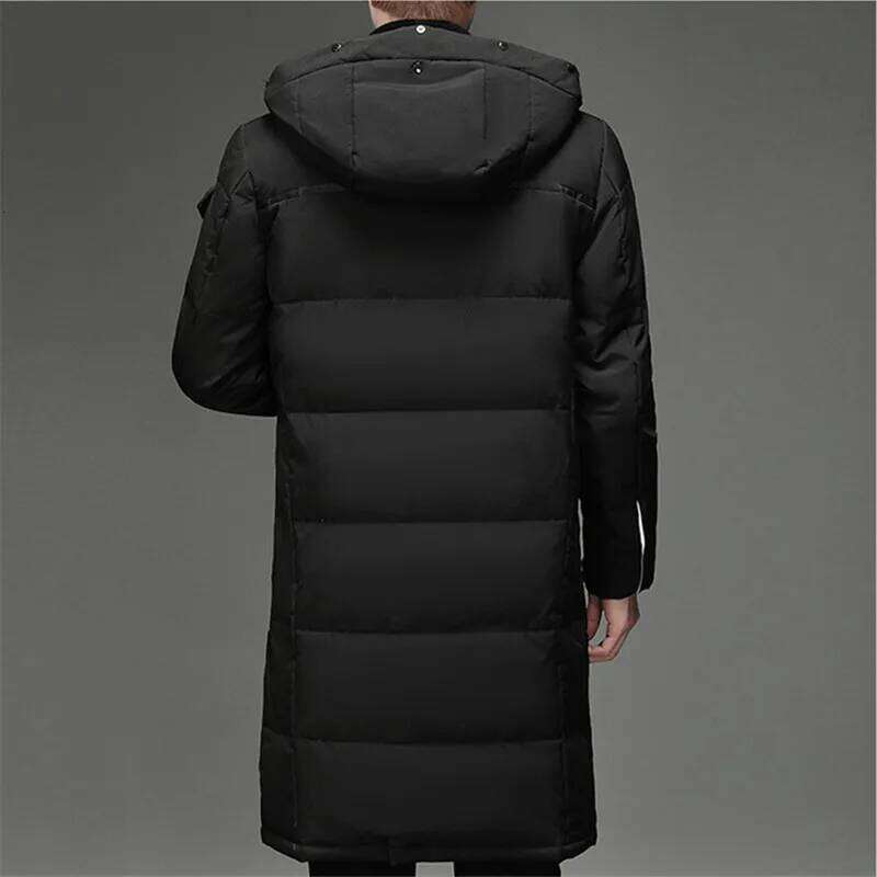 New White Duck Jackets Hooded Long Winter Men Thick Warm Fashion Down Coat Mens Brand Parka Plus Size 5XL