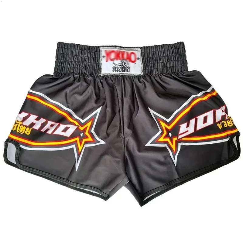 Boxing Muay Thai Shorts High Elastic Speed Dry Breathable Sanda Shorts Free Combat Pants MMA Boxing Trunks 250804
