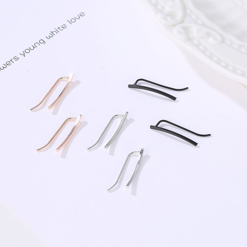 New Creative Minimalist Line Stud Multi-Color Casual Earrings