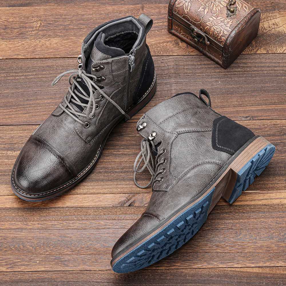 Size 7-13 Ankle Boots For Men Mens Leather Boots Brand Boot for Men #AL605 W250811